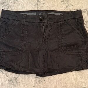 Anthropologie Level 99 Women's Dark Gray Utility Cargo Shorts